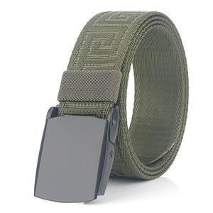 Ceintures de golf tactiques d'extérieur de couleur verte amy pour hommes et ceintures web 100% en nylon véritable pour hommes avec un toucher confortable - Product Image 1
