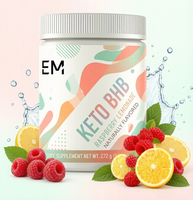 Poudre de BHB Keto Antioxydante pour Adultes OEM 272g, Saveur Naturelle Framboise-Limonade, Cétones Exogènes, Complément Alimentaire