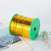 Fanxing - Rollo de Alambre Metálico Dorado de 320 m, Colorido, para Atar Bolsas de Pan, Galletas, Dulces y Embalaje de Plástico