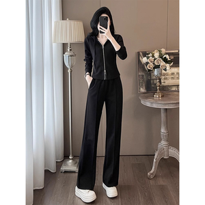 Fleece-<b>lined</b> thermal tracksuit set, <b>tight</b>-fitting training tracksuit set - Product Image 4