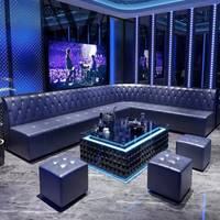Ensemble de canapés en cuir capitonnés contemporains, canapé lounge sur mesure pour KTV, club, bar