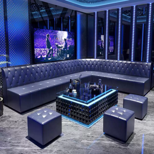 Hiện đại nút turfted da tùy chỉnh sofa KTV Câu lạc bộ đồ nội thất thanh thiết lập - Product Image 1