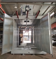 Four de polymérisation de poudre électrique contrôlé par PLC avec moteur et entraînement par rail supérieur, machine de peinture à utilisation facile