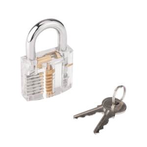 लॉक्स्मिथ आपूर्ति के लिए आसान-से-संचालित अभ्यास लॉक के साथ पारदर्शी लॉक पिक सेट - Product Image 5