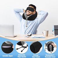 Oreiller de cou de sommeil de soulagement de la douleur de voyage de soutien en mousse à mémoire de qualité supérieure pour les voyages, les avions