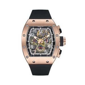 Cronusart thể thao của nam giới tự động sợi carbon xem mở-tim thiết kế xem qua trở lại Diver tính năng cao su ban nhạc Hàng Châu báo động - Product Image 6