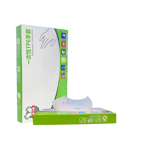 Guantes Desechables Antideslizantes e Impermeables de TPE Grueso, Caja de 100 Unidades, Estilo Extraíble Especial para Catering, para Pelar Cangrejos de Río, Tamaño Mediano - Product Image 1