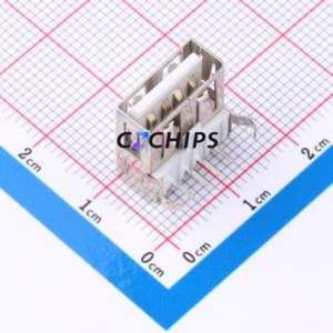 ZX-TYPEA-2-WCM4 USB Connector Bent Lead Through Hole Connector Type-A Female Right Angle Insert 4P - Product Image 1