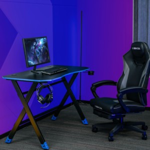 Comput bảng đầu Bàn PC chơi Game phụ kiện đồ nội thất hiện đại <span class=keywords><strong>x</strong></span> hình máy tính màu đen chơi game Bàn - Product Image 2