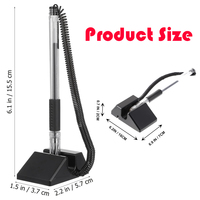 Stylos de comptoir SL personnalisés à encre gel noire avec base adhésive, stylos d'écriture antivol pour bureau, banque, réception et domicile