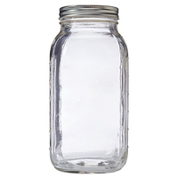 DD2128 Jam Honey Jelly Wedding Favors Canning Jar with Airtight Lids and Bands for Preserving Large 64 oz Wide Mouth Mason Ja