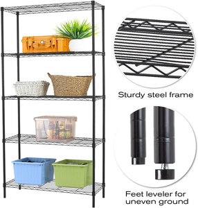 Étagère de rangement murale en métal à 5 niveaux pour supermarché, cuisine et maison – Vente chaude - Product Image 2