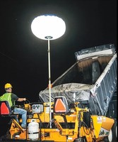 Grande tour d'éclairage à LED avec source lumineuse à 360°, 5000K lumière du jour, indice de protection IP54, tour d'éclairage blanche en forme de ballon