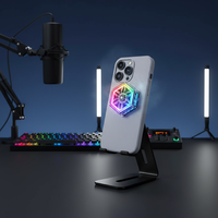 Support magnétique pour téléphone avec anneau lumineux et refroidisseur pour le gaming et la vidéo