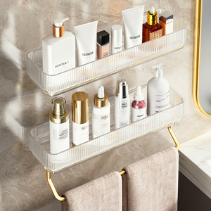 Bathroom <b>Storage</b> Rack Wall Mounted 50X30CM <b>Rectangular</b> Durable Shelf For Washbasin Bathroom Organizing - Product Image 1