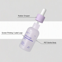 Bouteilles d'emballage cosmétique en plastique PET personnalisées de 60 ml, flacon compte-gouttes pour huile essentielle, flacon compte-gouttes pour sérum