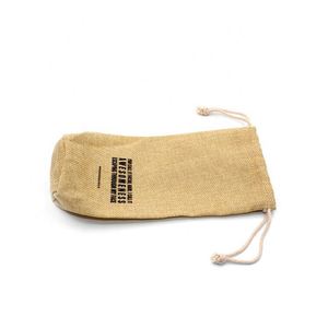 Bolsa de café con cordón de yute sintético personalizada al por mayor con logo OEM, bolsa de embalaje de lino personalizada para vino - Product Image 4