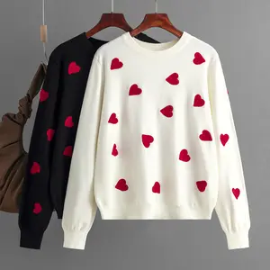 Autunno e inverno san valentino amore Pullover maglieria donna grande maglione sciolto da donna