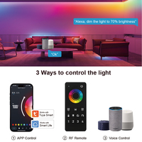 Pengontrol Lampu LED Strip Pintar WiFi MC10XW Tuya Alexa Google Home 2.4G Sinkronisasi Grup 4-Zona DC5-24V DIM CCT RGB RGBW Dimmer Lampu LED Strip