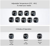 Appareil de lifting facial portable en ABS avec écran LCD, vibration, léger, chauffant, masseur oculaire à lumière rouge, anti-rides