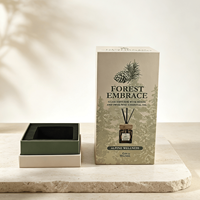 Flacon diffuseur de parfum en verre carré de luxe vide, avec logo personnalisé imprimé, boîte cadeau disponible pour la décoration aromatique intérieure de chambre à coucher