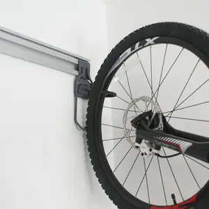 Gantungan Sepeda Vertikal, Tugas Berat Penyimpanan Kait, Slat Dinding Dipasang Kait Logam Garasi Pemegang Sepeda
