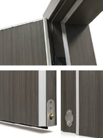 Surface finie de porte intérieure en bois de protection d'angle anti-collision de style moderne largement utilisée dans les chambres à coucher et les écoles