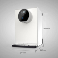 Distributeur purificateur d'eau à chauffage instantané de bureau Indicateur de 4 températures Eau purifiée avec charbon actif UF RO