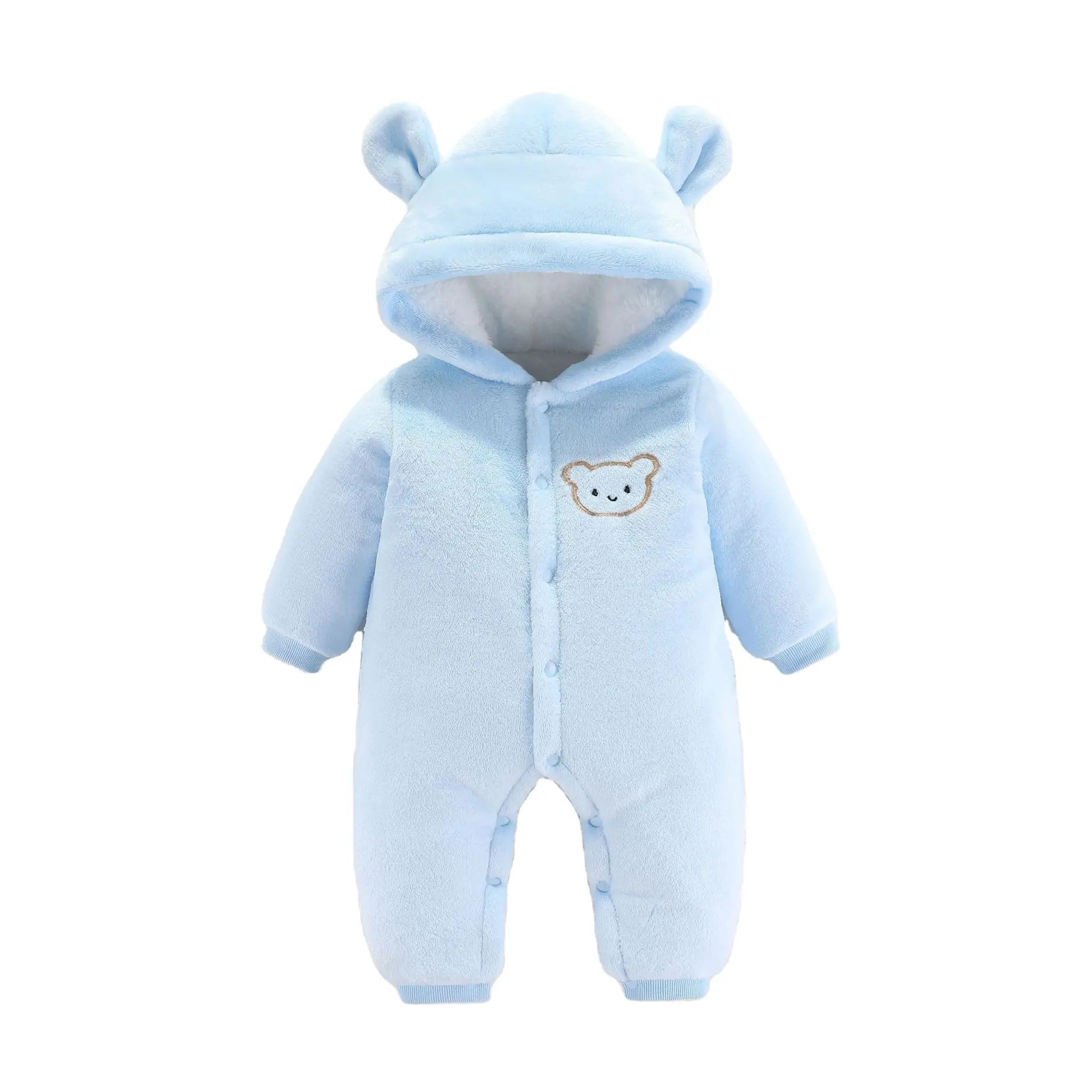 ชุดหมีอบอุ่นสำหรับเด็กทารกพร้อมหมวกเสื้อผ้าฤดูหนาวสำหรับเด็กแรกเกิด