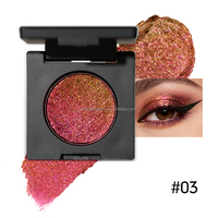 Palette de fards à paupières en poudre hautement pigmentée, multichrome, effet caméléon, couleur changeante, fard à paupières rouge duochrome