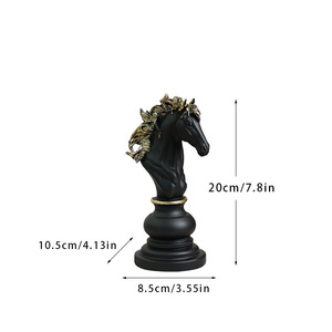 Nuevos productos transfronterizos, adornos de <span class=keywords><strong>ajedrez</strong></span> nórdicos modernos, herramientas de <span class=keywords><strong>ajedrez</strong></span> hechas a mano, King War Horse Queen, artesanías de resina de arte suave - Product Image 6