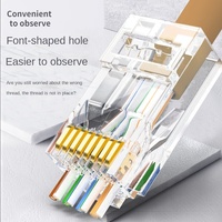 Connecteur réseau Ethernet Cat5e Cat6 en matériau PC importé, accessoire RJ45, adaptateur de prise traversante RJ45, connecteur réseau RJ45 Cat 6
