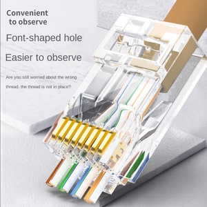 Connecteur réseau <span class=keywords><strong>Ethernet</strong></span> Cat5e Cat6 en matériau PC importé, accessoire <span class=keywords><strong>RJ45</strong></span>, adaptateur de <span class=keywords><strong>prise</strong></span> traversante <span class=keywords><strong>RJ45</strong></span>, connecteur réseau <span class=keywords><strong>RJ45</strong></span> Cat 6 - Product Image 5