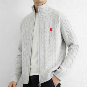 Pull tendance Ralf 2025 pour <span class=keywords><strong>homme</strong></span>, col rabattu, demi-zip, tricoté, à manches longues, dernière collection Laur - Product Image 5
