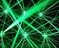 Projecteur LED mobile 100W à faisceau 8x10W RGBW avec laser, stroboscope, DMX512 pour scène, DJ, discothèque, KTV, soirée, spectacle, éclairage laser
