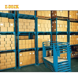 Low price transport warehouse welded standard movable stacking storage nestainer rack palletainer