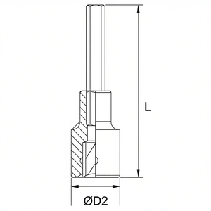 Douille Fervi avec insert hexagonal long pour applications mécaniques de précision - Product Image 2