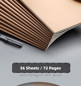 Carnet en papier kraft épaissi A5/B5, couverture rigide simple pour la salle <span class=keywords><strong>de</strong></span> classe, cahier ligné et quadrillé pour étudiants, reliure cousue, bloc-notes, cadeau, vente en gros - Product Image 5