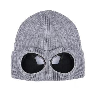 Outdoor Unisex Effen Kleurrijke Dikke Winddichte Piloot Gebreide Ski Muts Met Zonnebril - Product Image 4