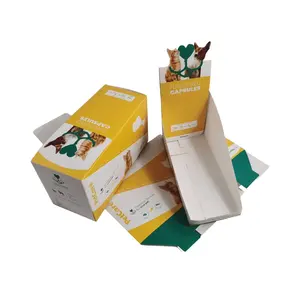 Caixa de papelão para exibição de papelão ondulado personalizado, caixa de embalagem para varejo, caixa de exibição de goma PDQ, caixa de exibição para lanches