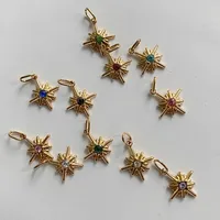 Breloques étoiles romantiques brillantes et colorées en acier inoxydable EMANCO pour la fabrication de colliers, bracelets et boucles d'oreilles DIY pour femmes, vente en gros et dropshipping