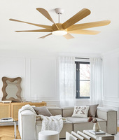 Meilleur prix Ventilateur de plafond LED en bois massif de 70 pouces avec conversion de fréquence de lumière et caméra cachée télécommandée