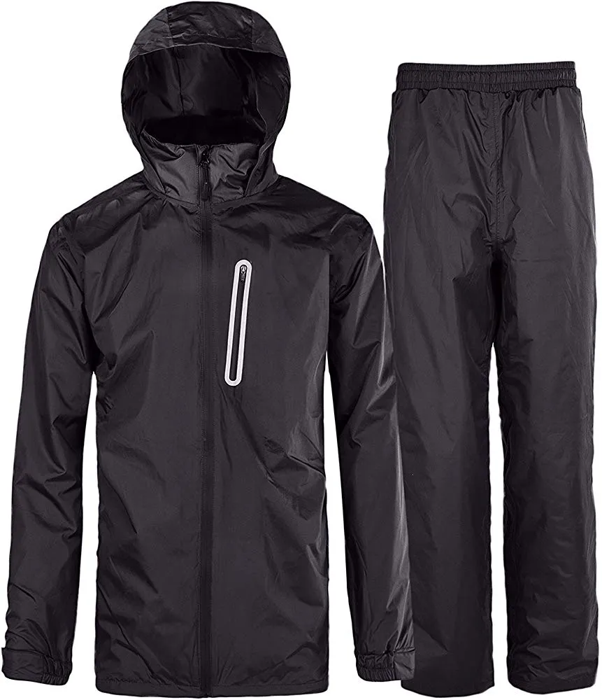 Combinaison de pluie pour hommes, tenue imperméable, ensemble de veste et pantalon, léger à capuche, pour le Golf, la randonnée et le voyage