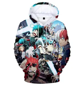 Áo Hoodie Boku No Hero Academia Cho Bé Gái Áo Nỉ Có Mũ Trùm Đầu Thường Ngày Áo Chui Đầu Bakugou Cho Trẻ Em Áo Hoạt Hình Trẻ Em