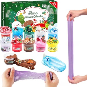 Calendario de Adviento Sorpresa 10 en 1, Slime de Mantequilla, Arcilla No Tóxica, Manualidades Educativas, Calendario de Cuenta Regresiva Navideña, Juguete Antiestrés - Product Image 1
