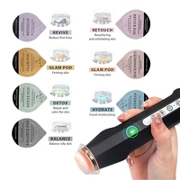 Appareil de beauté électrique pour le visage, jet d'oxygène CO2, peeling, avec technologie d'hydradermabrasion, compatible avec la prise britannique, hydrate et détoxifie