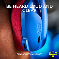 Auriculares para Juegos Logitech G435 LIGHTSPEED de 165 g, Micrófono Dual Beamforming de 40 mm, Batería de 18 Horas para PC, PS5, Switch