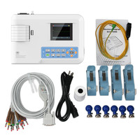 Contec — Machine ECG Portable avec écran couleur, 100g, moniteur ECG, électrocardiographe à une canal, 12 têtes