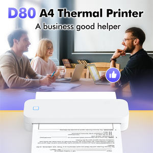 Impresora térmica portátil D80, 203 PPP, Impresión de palabras en <span class=keywords><strong>PDF</strong></span>, teléfono móvil, inalámbrico, Bluetooth, A4, impresora de oficina para documentos para Android IOS - Product Image 5