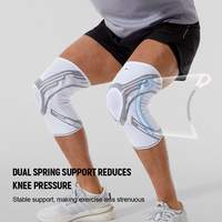 Rodillera Profesional con Almohadilla de Gel de Silicona y Estabilizadores de Resorte, Soporte Transpirable para la Rodilla para Recuperación Deportiva
